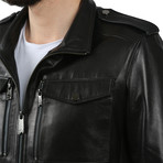 Manzel Leather Jacket // Black (2XL)