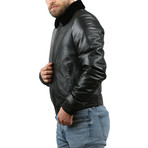 Isaiah Natural Leather Jacket // Black (XS)