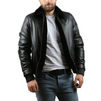 Isaiah Natural Leather Jacket // Black (M)