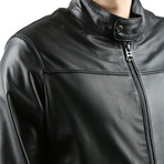 Lucielle Natural Leather Jacket // Black (M)