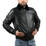 Isaiah Natural Leather Jacket // Black (L)