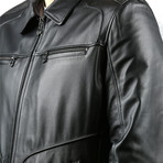 Grando Natural Leather Jacket // Black (XL)
