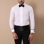 Xavier Tuxedo Shirt // White (L)
