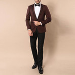 Dorian Slim Fit 2-Piece Tuxedo // Burgundy (Euro: 50)