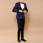 Andreas Slim Fit 3-Piece Tuxedo // Navy (Euro: 46)