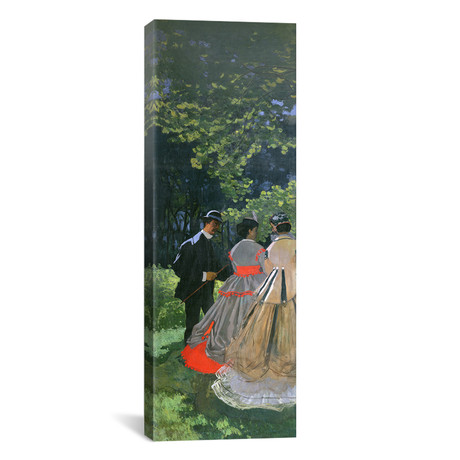 Dejeuner sur L'Herbe, Chailly, 1865 // Claude Monet (12"W x 36"H x 0.75"D)