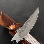 The Erland Damascus Fixed Blade