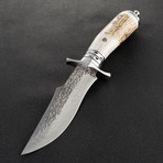The Bux Damascus Fixed Blade Knife