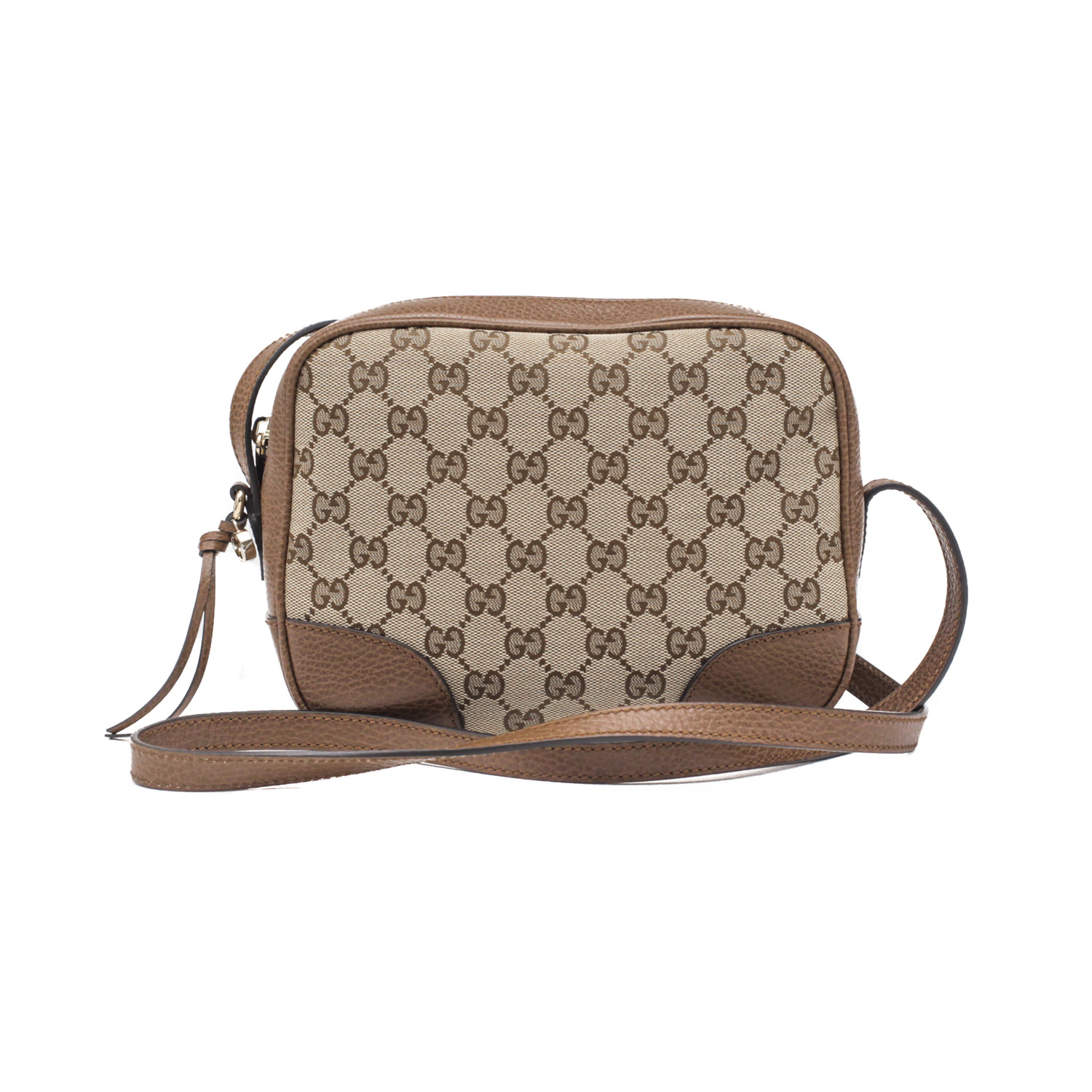 Gucci // Canvas GG Supreme Shoulder Bag // Brown - The Designer ...