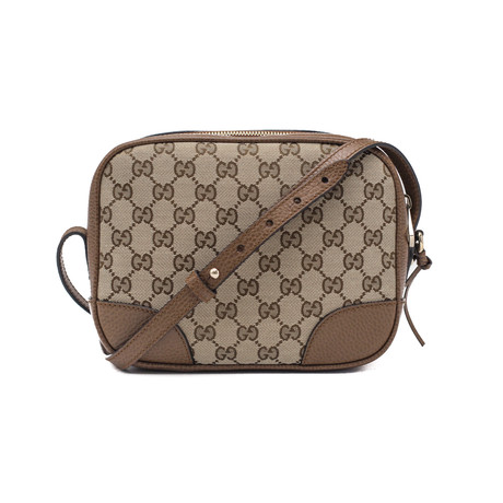 Gucci // Canvas GG Supreme Shoulder Bag // Brown