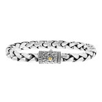 Bali Silver + 18K Gold Accented Braided Bracelet // Silver + Gold