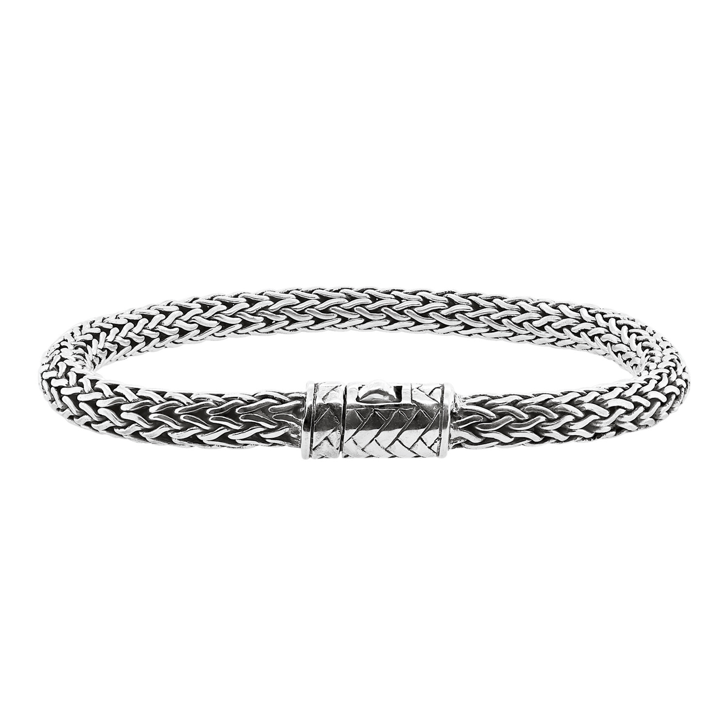 Men's Woven Tulang Naga Bracelet // Silver - Robert Manse Designs ...