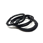 Variety Bracelet Set // 3-Pack // Black Obsidian
