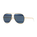 Unisex Split 1 Sunglasses // Gold + Blue