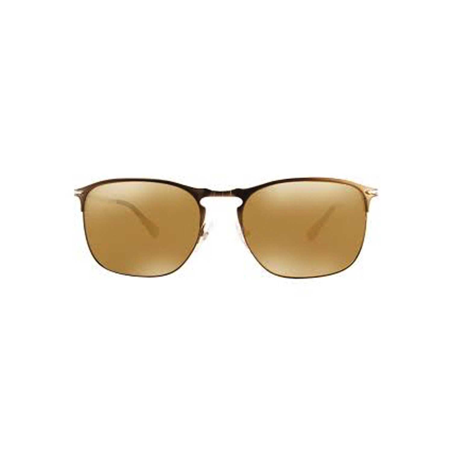 Men's Mirrored Rectangle Sunglasses // Matte Brown + Brown Mirror ...