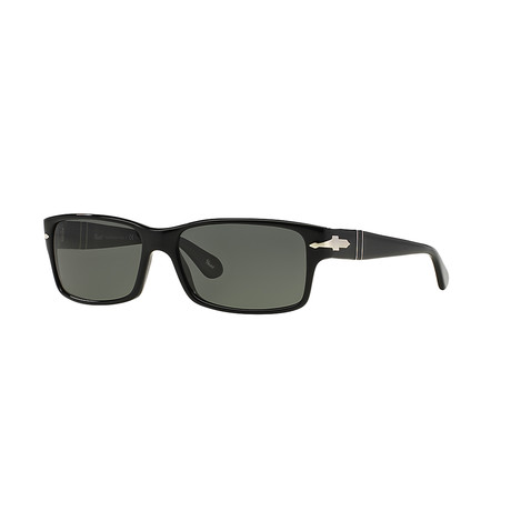 Men's Rectangle Polarized Sunglasses // Black + Gray
