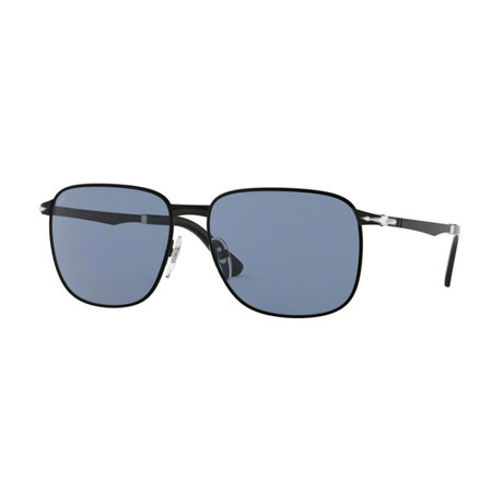 Men's Rectangle Sunglasses // Semigloss Black + Gray