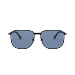 Men's Rectangle Sunglasses // Semigloss Black + Gray