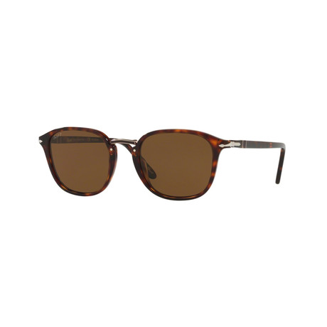 Men's Polarized Rectangle Combo Evolution Sunglasses // Havana + Brown