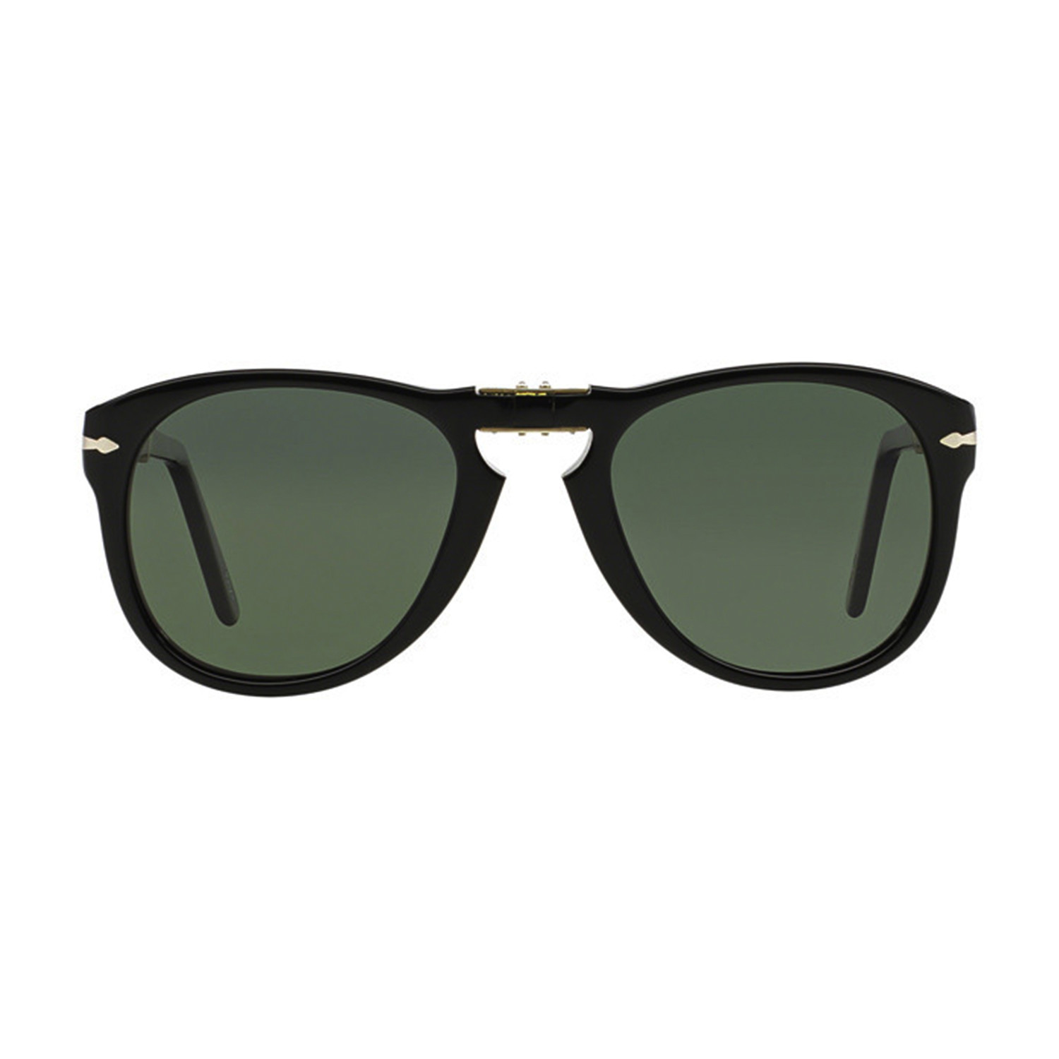 Persol // Men's 714 Iconic Polarized Folding Sunglasses // Black + Gray