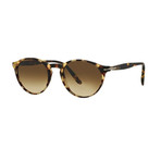 Men's Classic Round Sunglasses // Tabacco Virginia + Brown Gradient