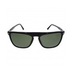 Men's Flat Top Sunglasses // Black + Gray