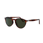 Men's Classic Round Sunglasses // Havana + Green
