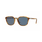Men's Rectangle Combo Evolution Sunglasses // Spotted Brown Beige + Blue