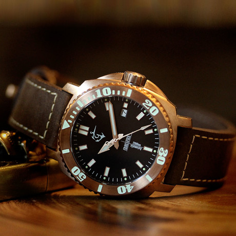Vancouver Watch Co Bronze Crossfire Automatic // BRONZE-1-BROWN