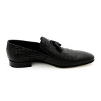 Tassel Croco Loafers // Black (Euro: 40)