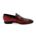 Croco Dress Shoes // Bordeaux (Euro: 46)