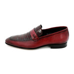 Croco Dress Shoes // Bordeaux (Euro: 39)
