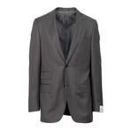 Wool Herringbone Slim Fit Suit // Gray (US: 50R)