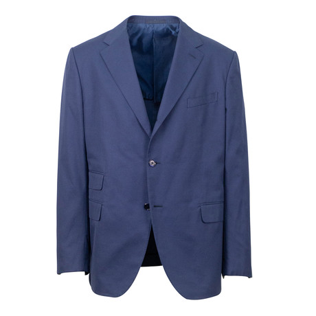Cotton 3 Roll 2 Button Classic Fit Suit // Blue (US: 44S)
