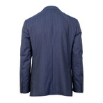 Pinstriped 3 Roll 2 Button Slim Fit Suit // Blue (US: 44S)