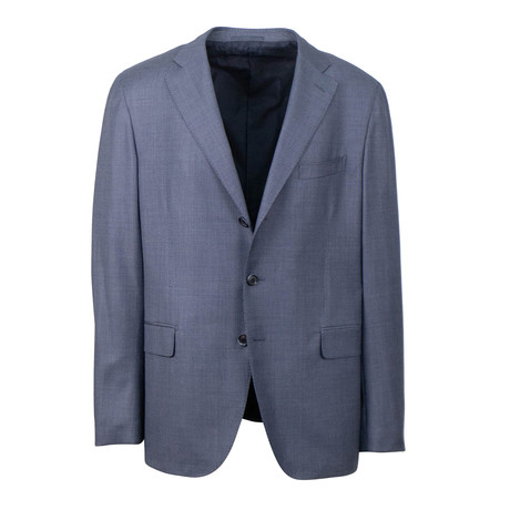 Wool Woven 3 Roll 2 Button Slim Fit Suit // Gray (US: 44S)