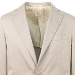 Cotton 3 Roll 2 Button Slim Fit Suit // Tan (US: 50R)