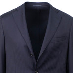 Wool 3 Roll 2 Button Slim Fit Suit // Navy Blue (US: 44S)