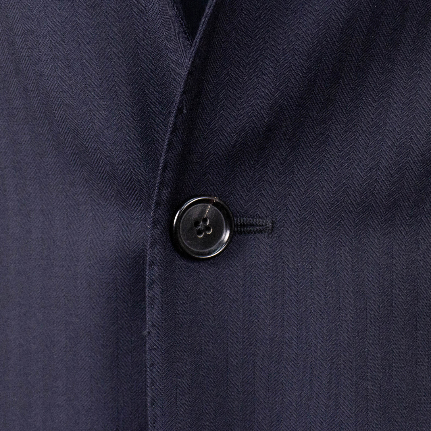 Wool 3 Roll 2 Button Slim Fit Suit // Navy Blue (US: 44S) - Caruso ...