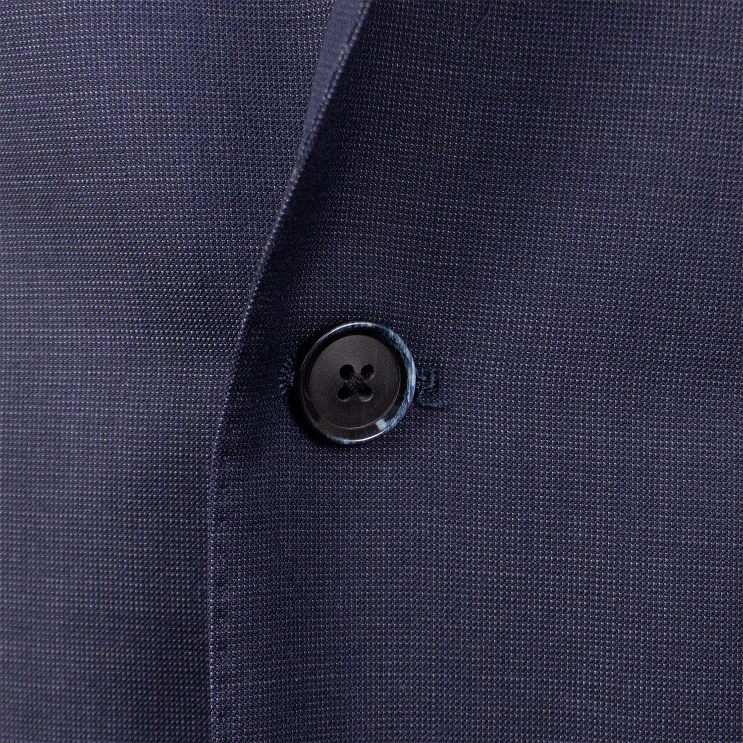 Wool Woven 3 Roll 2 Button Slim Fit Suit // Navy Blue (US: 44S ...