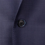 Wool Woven 3 Roll 2 Button Slim Fit Suit // Navy Blue (US: 44S)