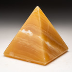 Polished Natural Orange Calcite Pyramid