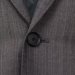 Wool Herringbone Slim Fit Suit // Gray (US: 50R)