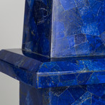 Large Genuine Lapis Lazuli Veneered Obelisk
