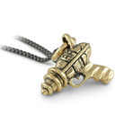 Ray Gun Necklace // Bronze (20")