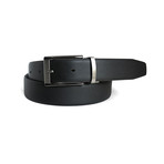 Reversible Dress Belt // Burgundy + Black (34)