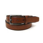 Dress Belt with Single Loop // Tan (34)
