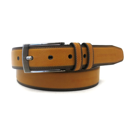 Dress Belt with Double Loop // Tan (32)