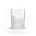 City Skyline Bar Glasses // Set of 4 // Seattle