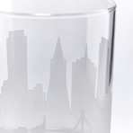 City Skyline Bar Glasses // Set of 4 // San Francisco